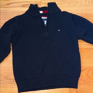 Tommy Hilfiger Men's Dark Blue Zip-Up Sweater